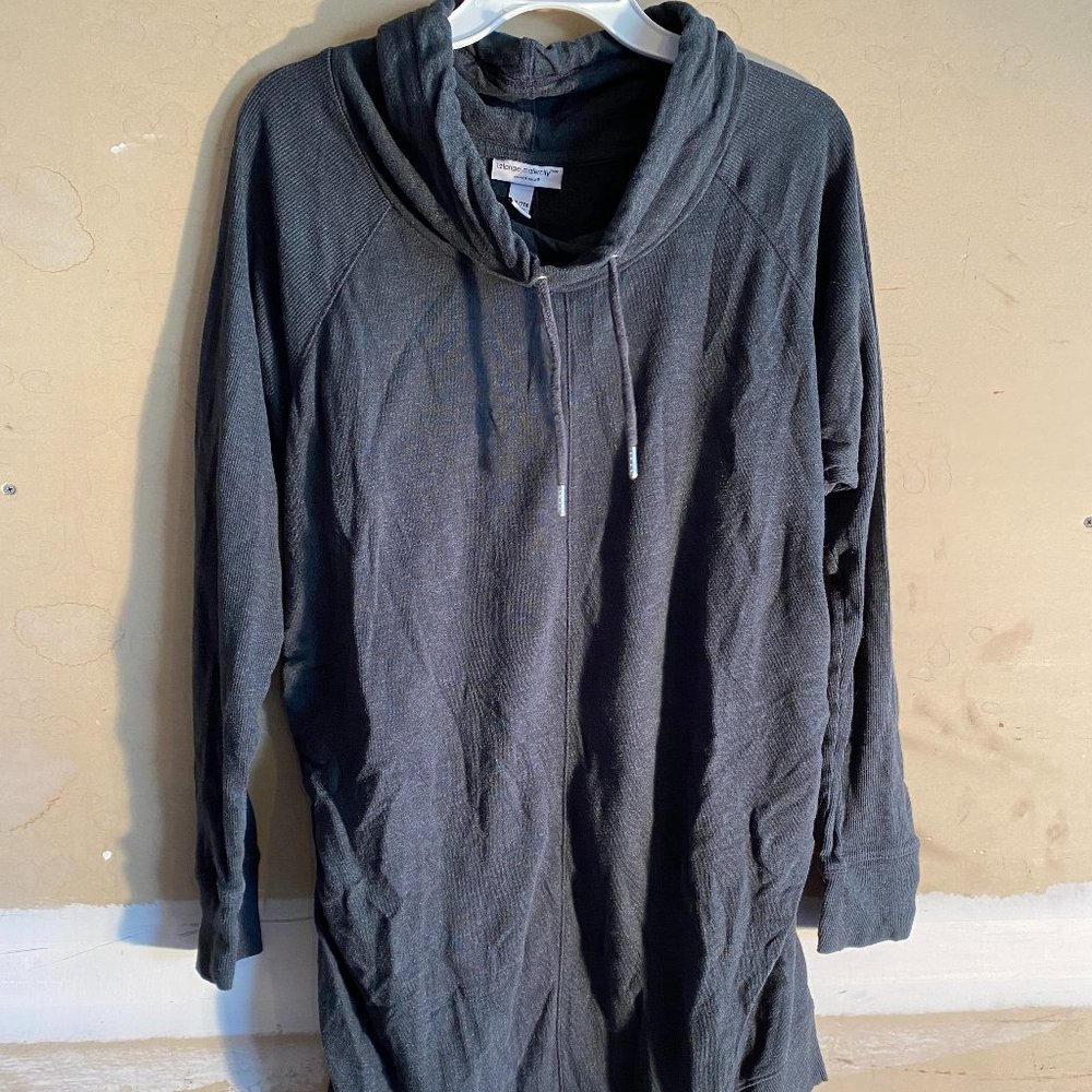 Motherhood Maternity Charcoal cowl neck sweatshirt Size XXL